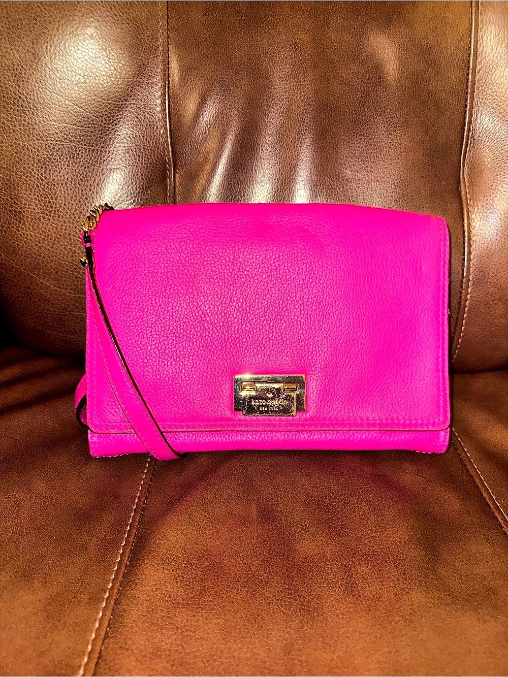 Kate Spade  Fiona Harwood Place pebbled leather bag | Snapdragon